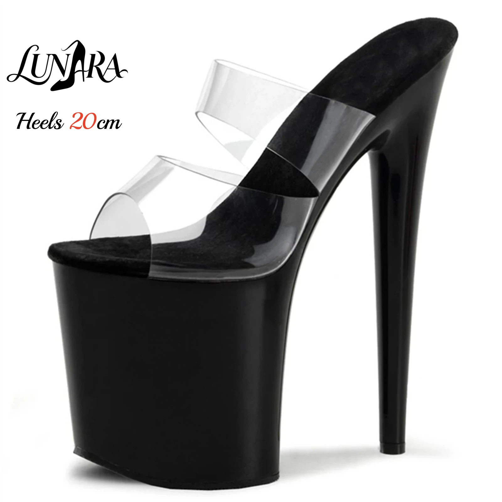 Strappy Heeled Sandals - Sandały na platformie 20 cm z