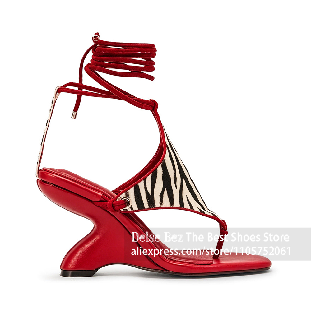 Sandały na koturnie ze sznurow – Strappy Heeled Sandals recenzja i cena