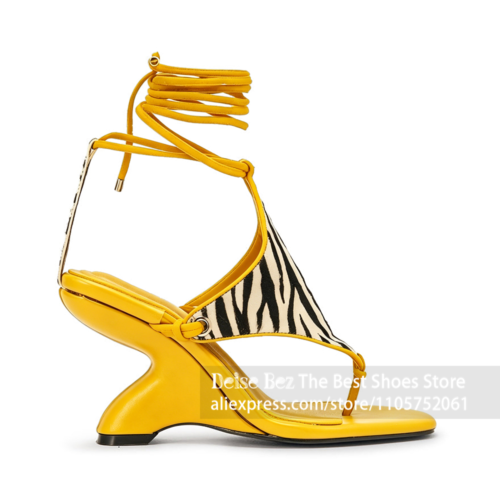 Sandały na koturnie ze sznurow – Strappy Heeled Sandals recenzja i cena