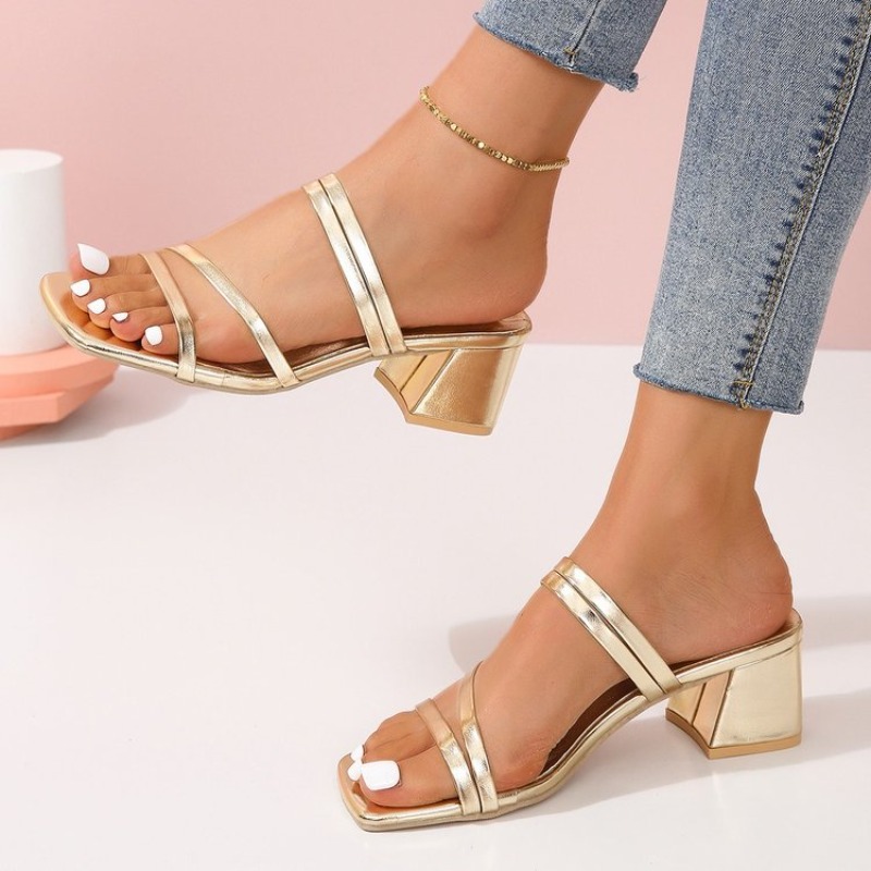 Damskie klapki z odkrytymi pal – Strappy Heeled Sandals recenzja i cena